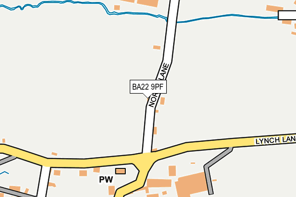 BA22 9PF map - OS OpenMap – Local (Ordnance Survey)