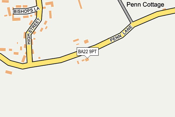 BA22 9PT map - OS OpenMap – Local (Ordnance Survey)