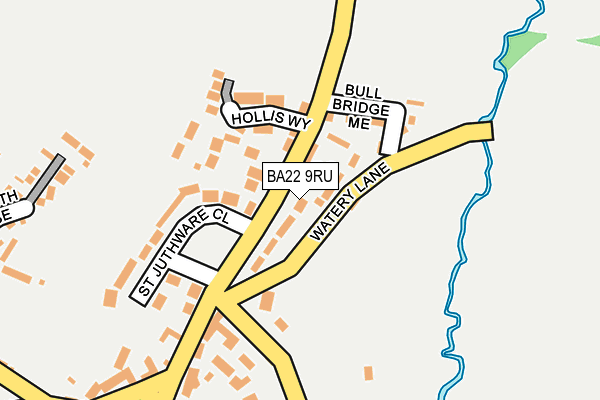 BA22 9RU map - OS OpenMap – Local (Ordnance Survey)