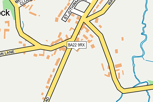 BA22 9RX map - OS OpenMap – Local (Ordnance Survey)
