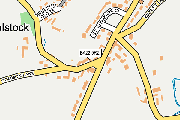 BA22 9RZ map - OS OpenMap – Local (Ordnance Survey)
