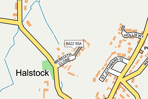 BA22 9SA map - OS OpenMap – Local (Ordnance Survey)