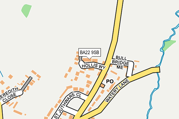 BA22 9SB map - OS OpenMap – Local (Ordnance Survey)