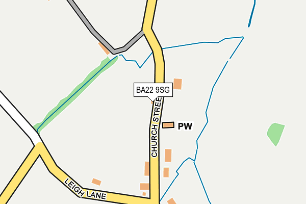 BA22 9SG map - OS OpenMap – Local (Ordnance Survey)