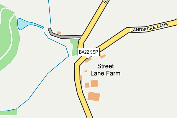 BA22 9SP map - OS OpenMap – Local (Ordnance Survey)