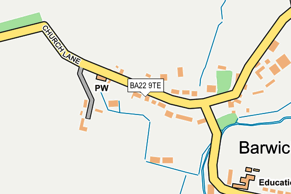 BA22 9TE map - OS OpenMap – Local (Ordnance Survey)