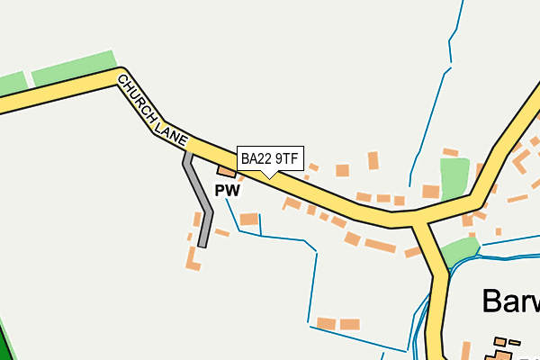 BA22 9TF map - OS OpenMap – Local (Ordnance Survey)