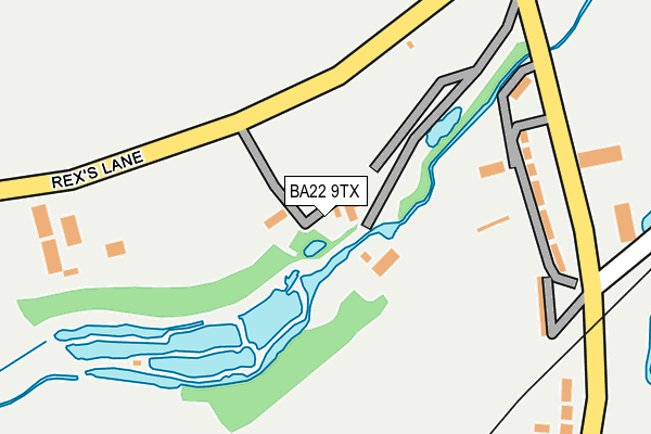 BA22 9TX map - OS OpenMap – Local (Ordnance Survey)