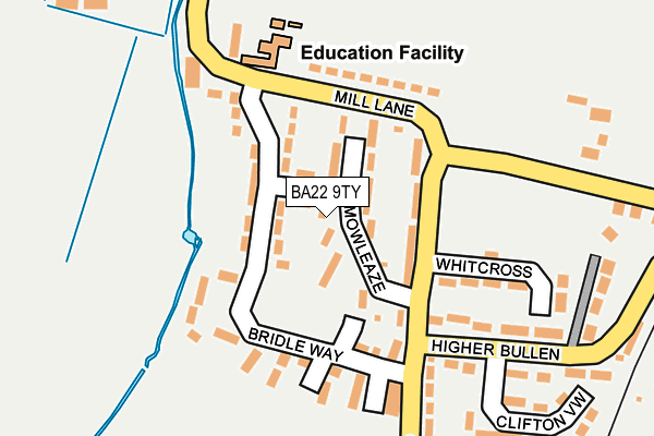 BA22 9TY map - OS OpenMap – Local (Ordnance Survey)