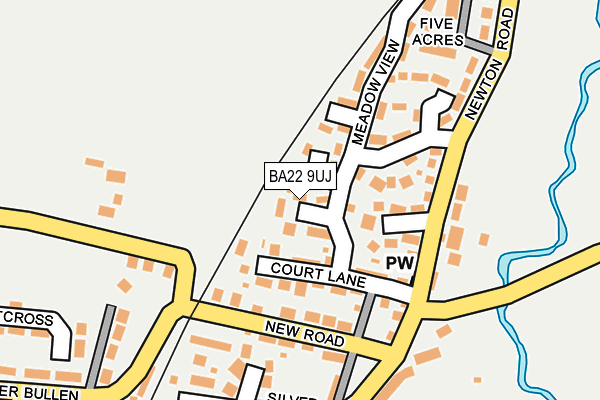BA22 9UJ map - OS OpenMap – Local (Ordnance Survey)