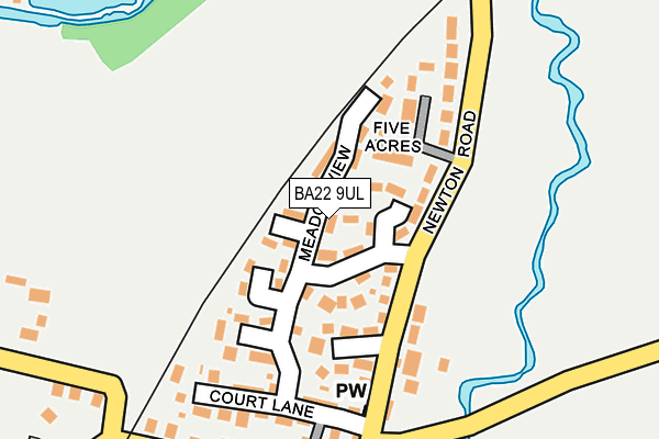 BA22 9UL map - OS OpenMap – Local (Ordnance Survey)