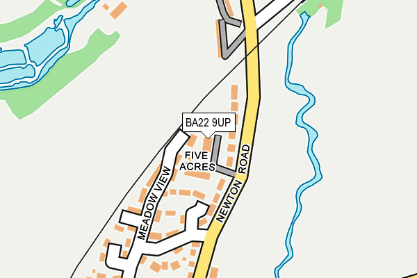 BA22 9UP map - OS OpenMap – Local (Ordnance Survey)