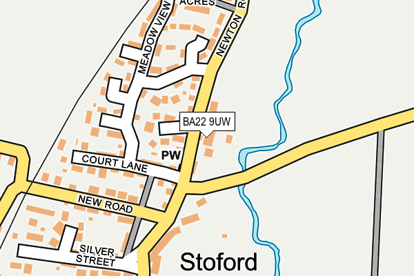 BA22 9UW map - OS OpenMap – Local (Ordnance Survey)