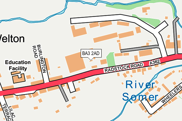 Map of JB AUTOS RADSTOCK LTD at local scale