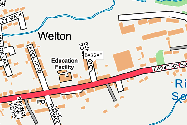 BA3 2AF map - OS OpenMap – Local (Ordnance Survey)