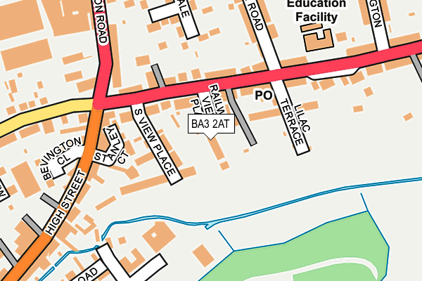 BA3 2AT map - OS OpenMap – Local (Ordnance Survey)