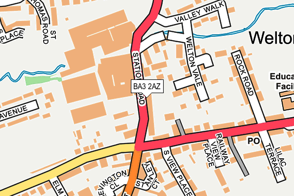 BA3 2AZ map - OS OpenMap – Local (Ordnance Survey)