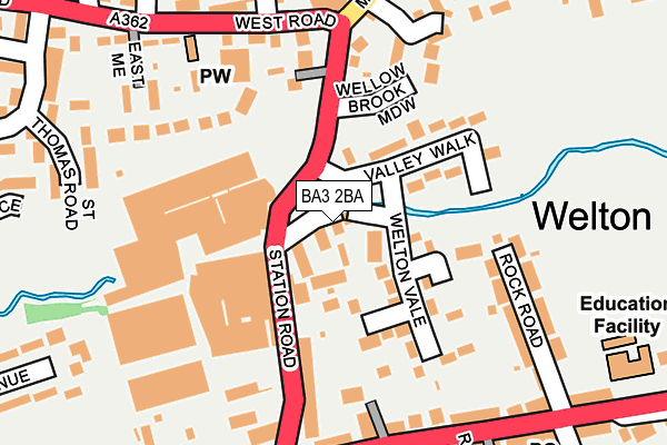 BA3 2BA map - OS OpenMap – Local (Ordnance Survey)