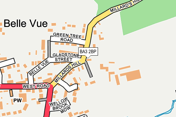 BA3 2BP map - OS OpenMap – Local (Ordnance Survey)
