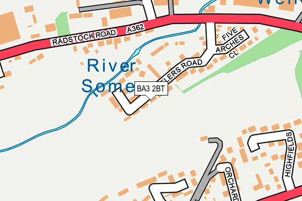 BA3 2BT map - OS OpenMap – Local (Ordnance Survey)