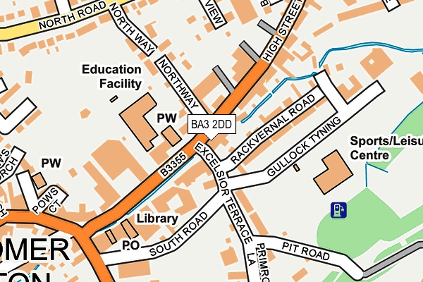 BA3 2DD map - OS OpenMap – Local (Ordnance Survey)