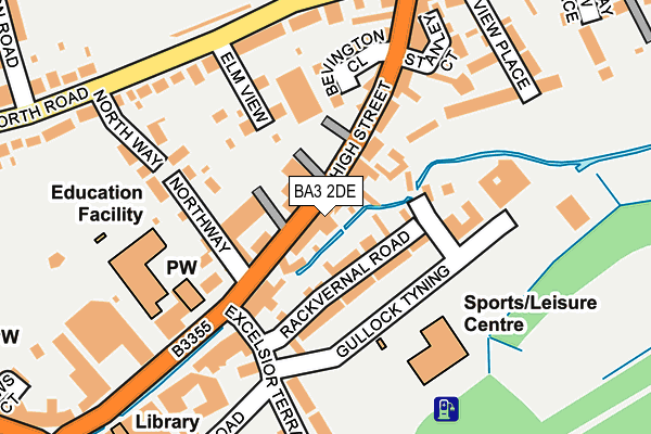 BA3 2DE map - OS OpenMap – Local (Ordnance Survey)