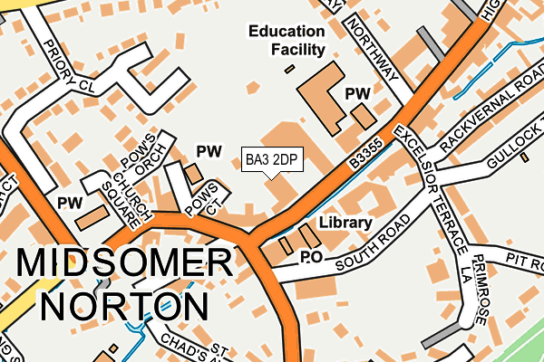 BA3 2DP map - OS OpenMap – Local (Ordnance Survey)