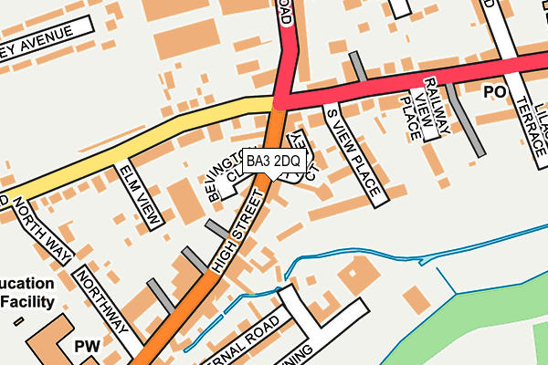 BA3 2DQ map - OS OpenMap – Local (Ordnance Survey)