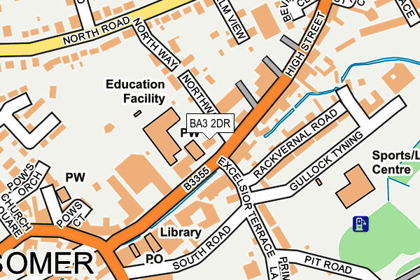 BA3 2DR map - OS OpenMap – Local (Ordnance Survey)