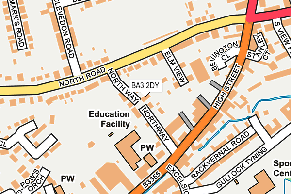 BA3 2DY map - OS OpenMap – Local (Ordnance Survey)