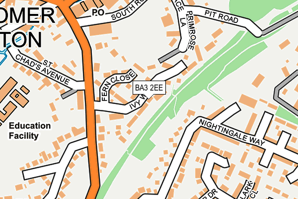 BA3 2EE map - OS OpenMap – Local (Ordnance Survey)