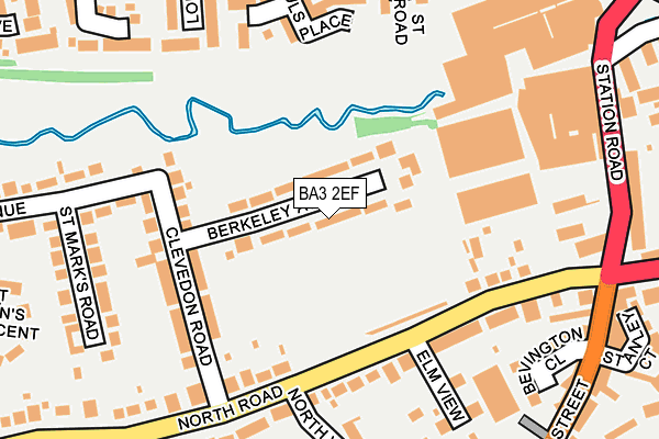 BA3 2EF map - OS OpenMap – Local (Ordnance Survey)