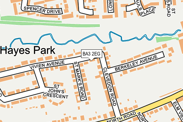 BA3 2EG map - OS OpenMap – Local (Ordnance Survey)