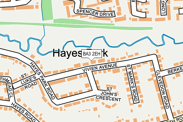 BA3 2EH map - OS OpenMap – Local (Ordnance Survey)