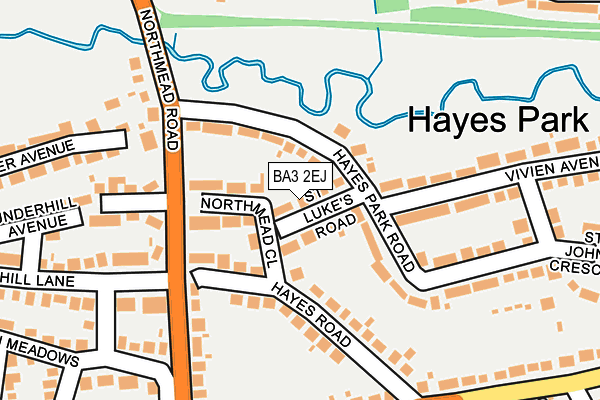 BA3 2EJ map - OS OpenMap – Local (Ordnance Survey)