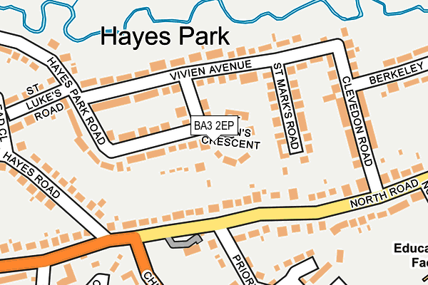 BA3 2EP map - OS OpenMap – Local (Ordnance Survey)