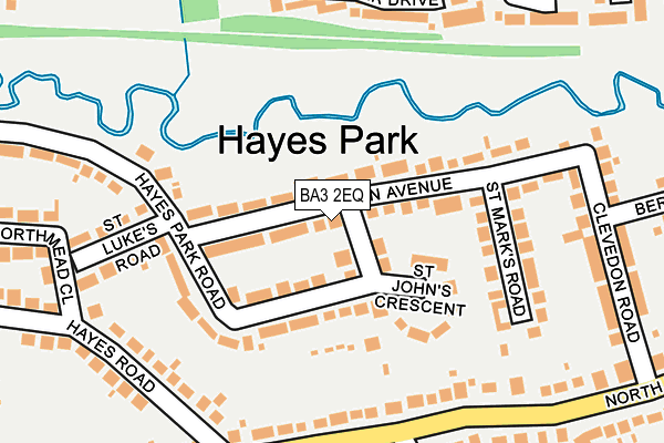 BA3 2EQ map - OS OpenMap – Local (Ordnance Survey)