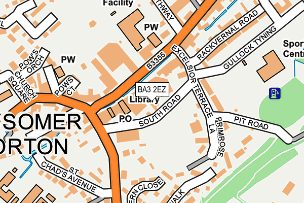 BA3 2EZ map - OS OpenMap – Local (Ordnance Survey)