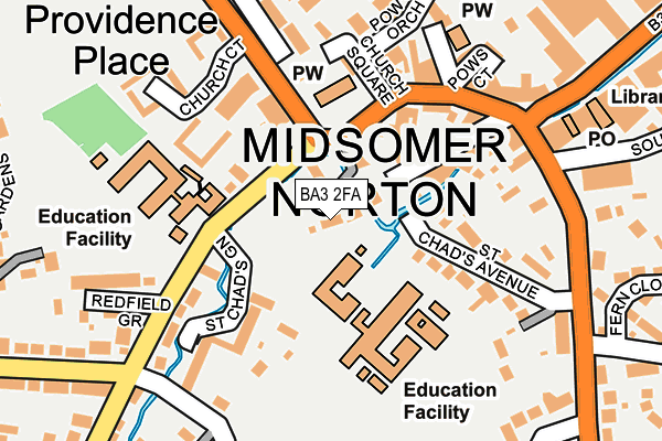 BA3 2FA map - OS OpenMap – Local (Ordnance Survey)