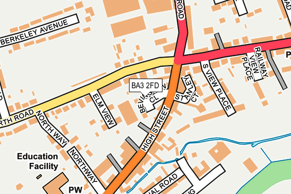 BA3 2FD map - OS OpenMap – Local (Ordnance Survey)