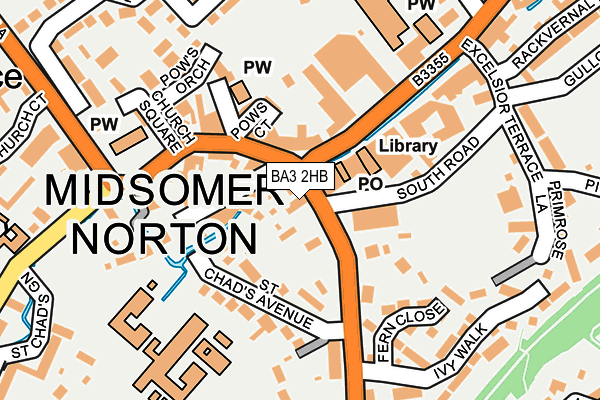 BA3 2HB map - OS OpenMap – Local (Ordnance Survey)