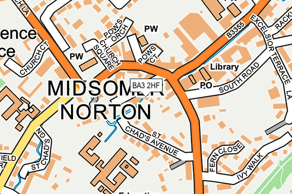 BA3 2HF map - OS OpenMap – Local (Ordnance Survey)