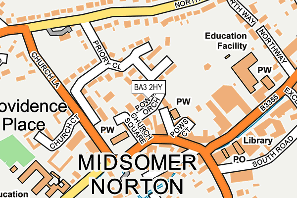 BA3 2HY map - OS OpenMap – Local (Ordnance Survey)