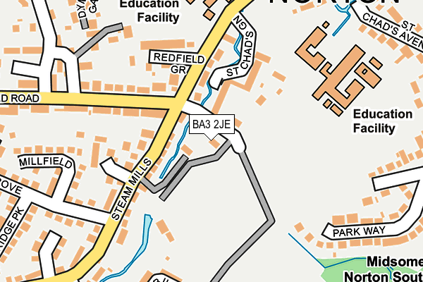 BA3 2JE map - OS OpenMap – Local (Ordnance Survey)