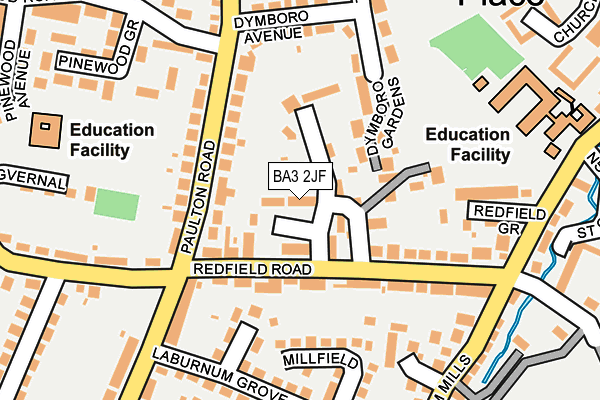 BA3 2JF map - OS OpenMap – Local (Ordnance Survey)