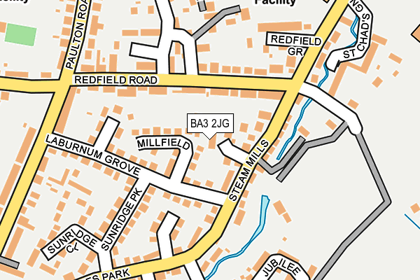 BA3 2JG map - OS OpenMap – Local (Ordnance Survey)