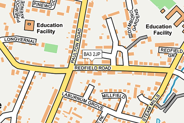 BA3 2JP map - OS OpenMap – Local (Ordnance Survey)