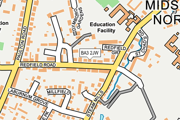 BA3 2JW map - OS OpenMap – Local (Ordnance Survey)