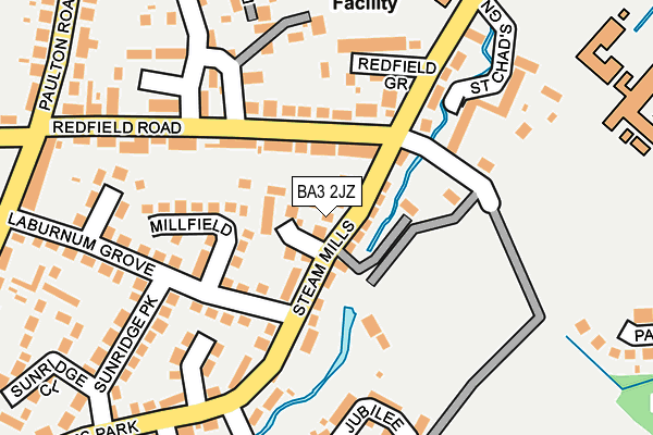 BA3 2JZ map - OS OpenMap – Local (Ordnance Survey)