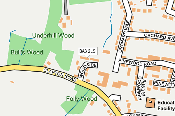 BA3 2LS map - OS OpenMap – Local (Ordnance Survey)